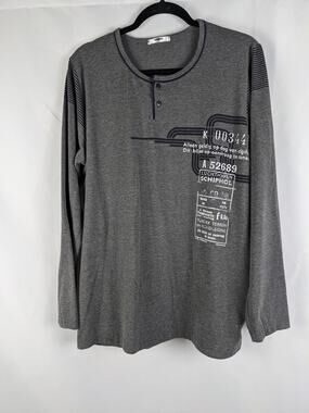 Shine Henley Mens Casual Shirt sz XXL